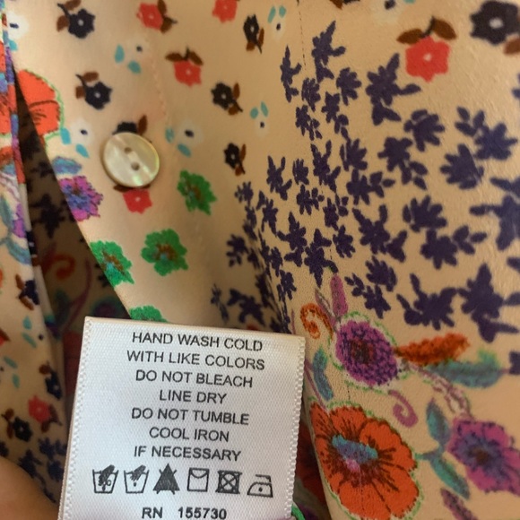 EUC Rachel Zoe Floral Button Down Blouse - Picture 8 of 14